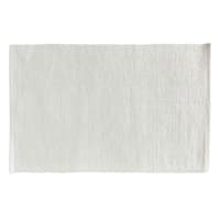 Set of 4 White Ribbed Placemats