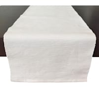 White Ribbed Table Runner, 72"