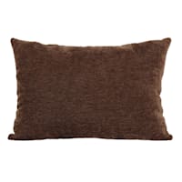 Reese Chocolate Chenille Throw Pillow, 14x20