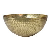 Found & Fable Hammered Gold Oval Platter
