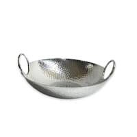 Found & Fable Hammered Silver Oval Platter
