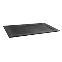 Grey Marbled Rimmed Rectangle Tray, 16x9