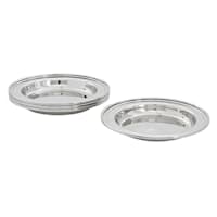 Set of 4 Round Silver Coasters