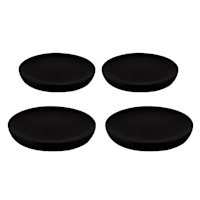 Set of 4 Round Black Wooden Coasters