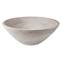White Wooden Serving Bowl, Large