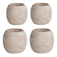 Set of 4 White Wooden Napkin Rings