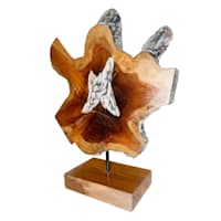 Teak Burn Starlin Sculpture, 20"