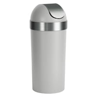 Grey Stainless Steel Venti Trash Can, 16.5gal