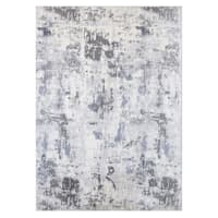 (B694) Laila Ali Verona Grey Abstract Woven Area Rug, 8x10