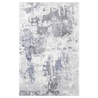 (B694) Laila Ali Verona Grey Abstract Woven Accent Rug, 2x4