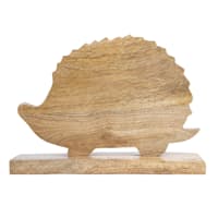 Wooden Hedgehog Figurine, 7"