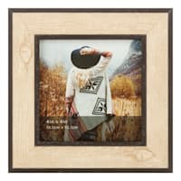 Black & Wood Tabletop Picture Frame, 4"