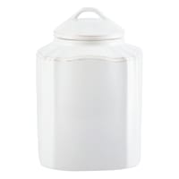 Providence White Scalloped Canister, Medium