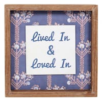 Lived In & Loved In Wooden Wall Sign, 9.5"