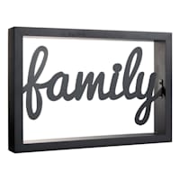 Honeybloom Framed Family Cutout Block Sign, 12x8