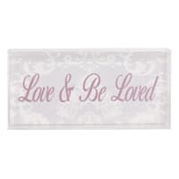 Love & Be Loved Wooden Block Sign, 12x6