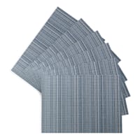 Set of 6 Sandford Woven Vinyl Placemats, 18x13