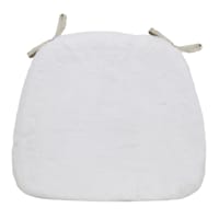 Bristol White Faux Fur Foam Dining Chair Cushion