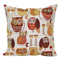 Harvest Owls Throw Pillow, 18"