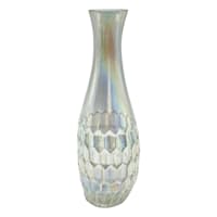 Iridescent Teardrop Glass Vase, 12"