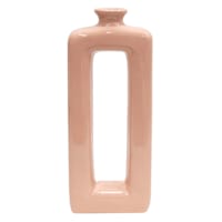 Natural Ceramic Open Vase, 15.5"