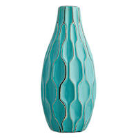 Katherine Turquoise Ceramic Vase, 15"