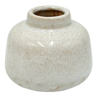 Honeybloom White Ceramic Vase, 3.5"
