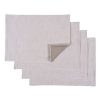 Bistro Set of 4 Chambray Grey Placemats, 18x13