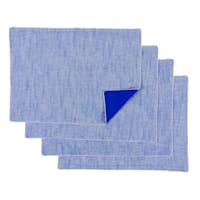Bistro Set of 4 Chambray Blue Placemats, 18x13
