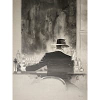 Man with Cigar Canvas Wall Art, 30x40