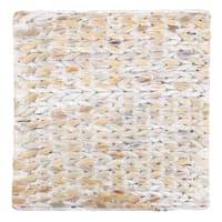 Honeybloom Woven Natural Square Placemat, White