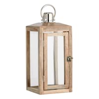 Honeybloom Natural Wood Lantern, 18"