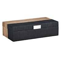 Crosby St. Black Water Hyacinth Decorative Box, 13x4
