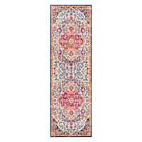 (D495) Floransa Pink Medallion Accent Rug, 3x5