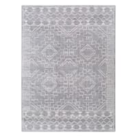 (D497) Roma Grey Global Area Rug, 8x10