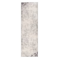 (D498) Crosby St. Roma Grey Abstract Runner, 2x7