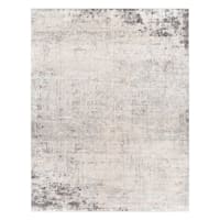 (D498) Crosby St. Roma Grey Abstract Area Rug, 8x10
