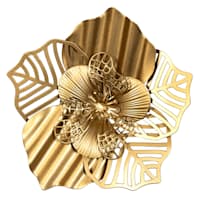 Gold Metal Flower Wall Art, 6"