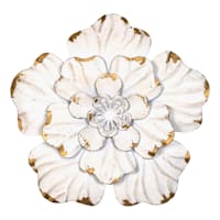 White Metal Flower Wall Art, 6"