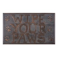 Wipe Your Paws Bronze Rubber Doormat, 18x30