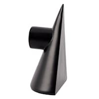 Crosby St. 1-Piece Black Modern Cone Bookend, 7"