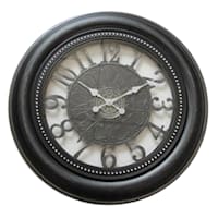 Black Gallery Cutout Round Wall Clock, 30"