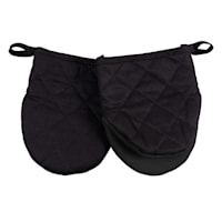 2-Piece Mini Oven Mitt Set, Black