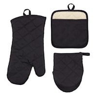 Black Mini Oven Mitt Set