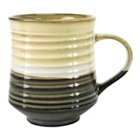 Ribbed Tan Striped Mug