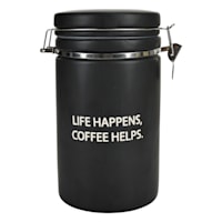 Black Hinged Coffee Jar, 9"