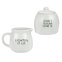 Sentiment Stoneware Sugar & Creamer Set