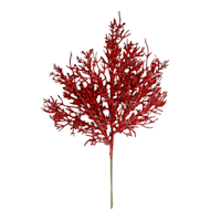Red Glittered Coral Pick, 13"