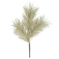3-Head Platinum Glittered Pine Pick, 11"