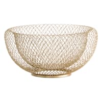Tracey Boyd Brass Mesh Decorative Bowl, 7.5"